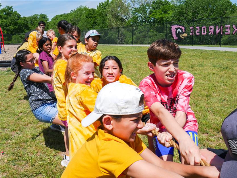 Elementary students enjoy time outside